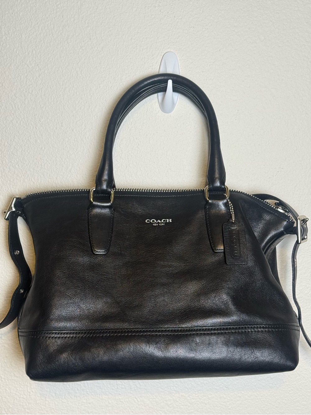 Coach Black Molly Leather Shoulder Satchel 21132